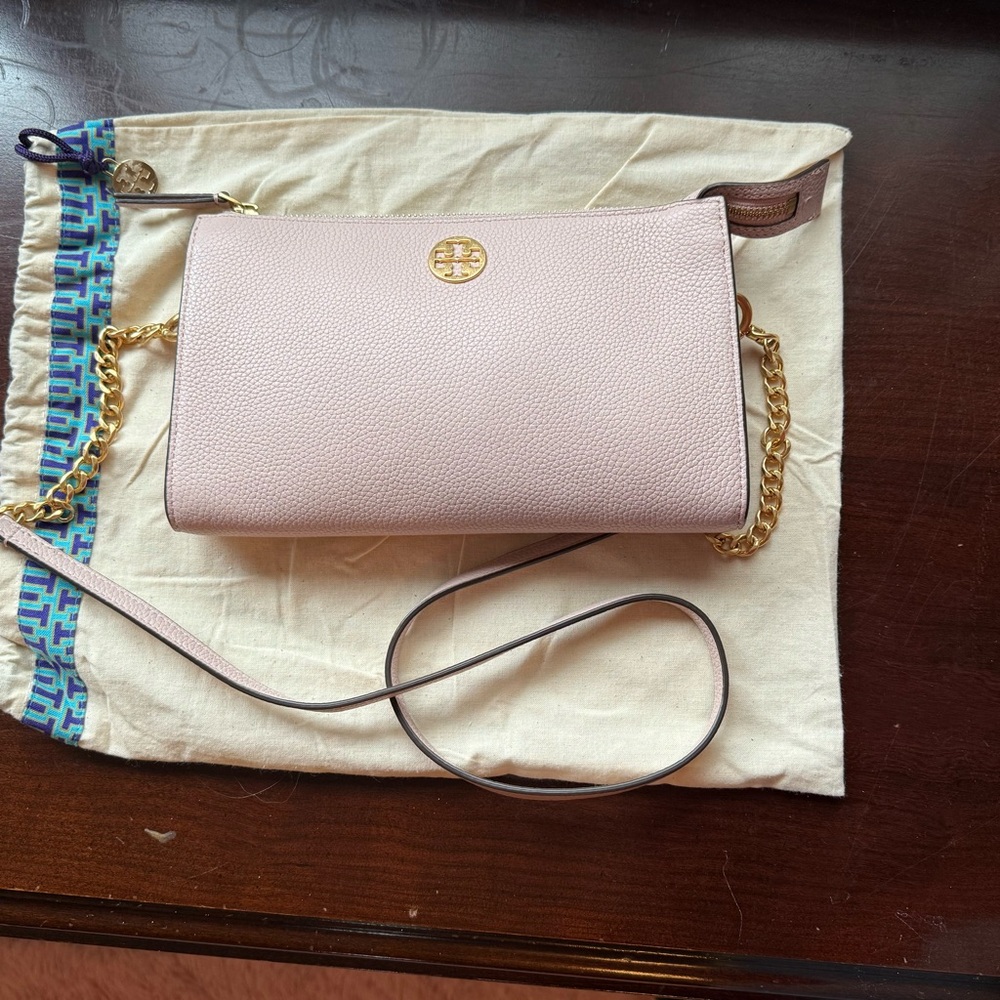Tory Burch Pink Mini Everly Leather Crossbody